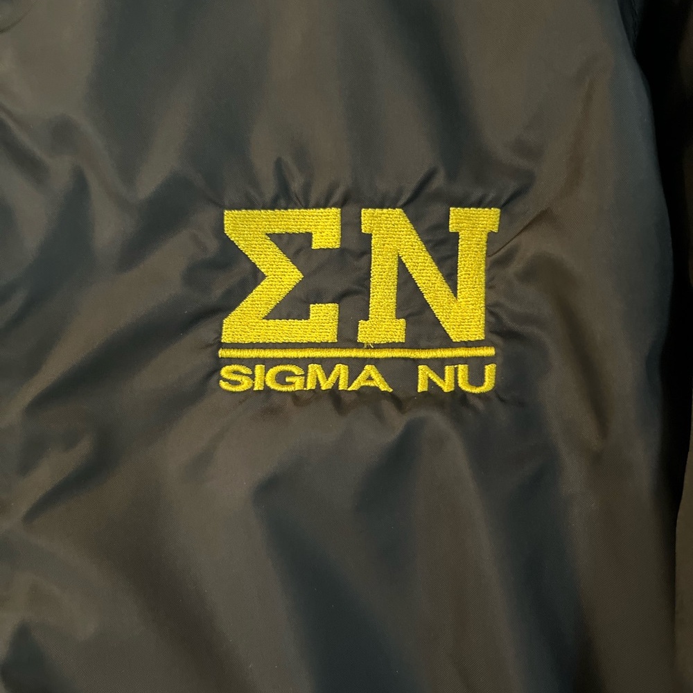 Sigma Nu Black Windbreaker Jacket - Picture 2 of 6